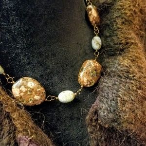 HANDMADE Spectacular Agate and Turquoise necklace